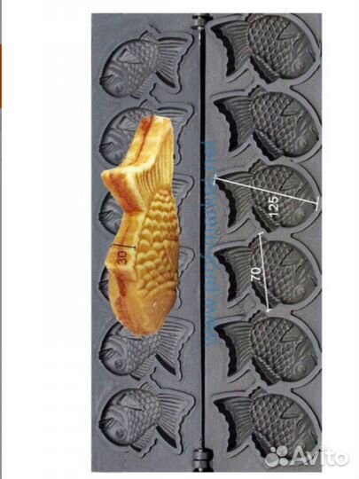 Вафельница японские рыбки с начинкой(Тайяки)