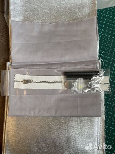 Ткань серебристая джинса 1,5м