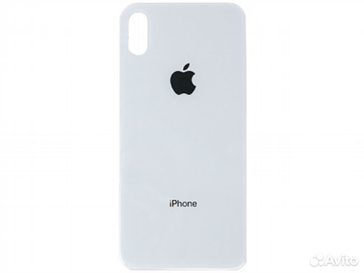 Задняя панель (крышка) iPhone X (White) с увеличен