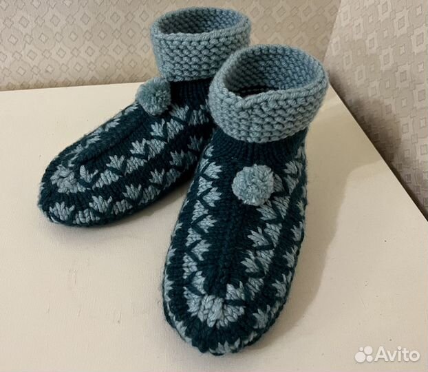 Вязаные тапочки