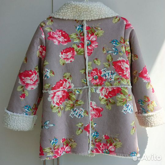 Демисезонная дублёнка для девочки 98 размер