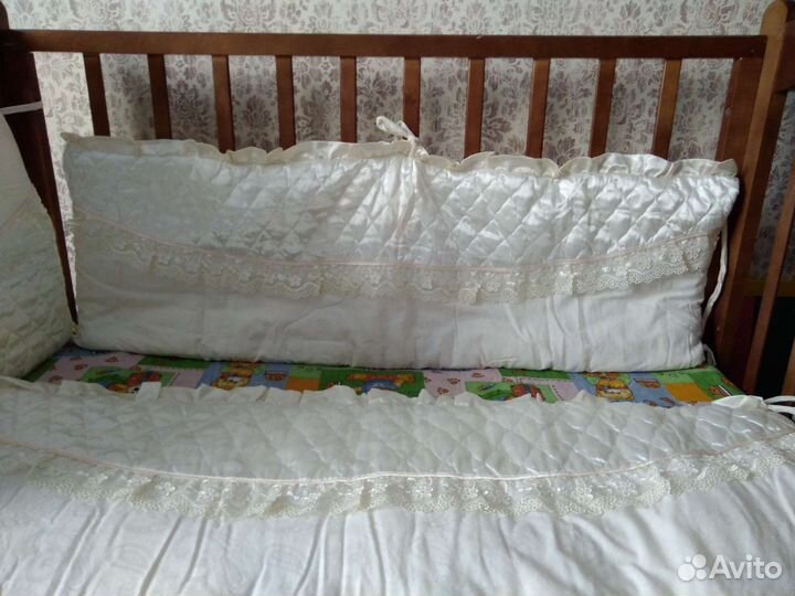 Матрац + бортики в кроватку
