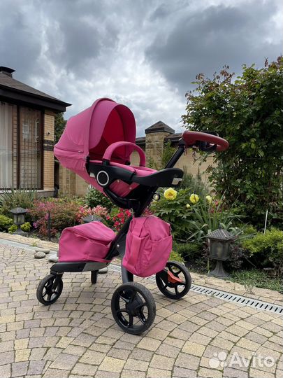 Текстиль на прогулочный блок для Stokke розовый