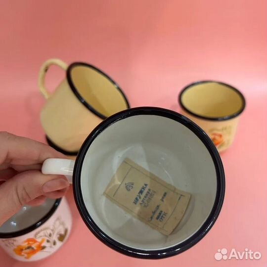 Новые эмалированные кружки СССР винтаж