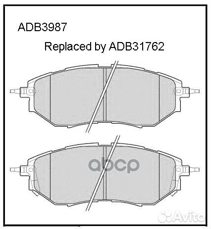 Колодки тормозные ADB3987 allied nippon