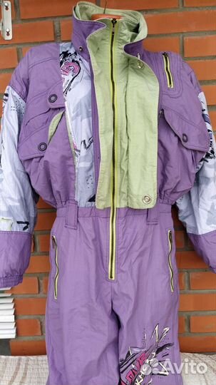 Винтажный Горнолыжный комбинезон USA 80х р48/50