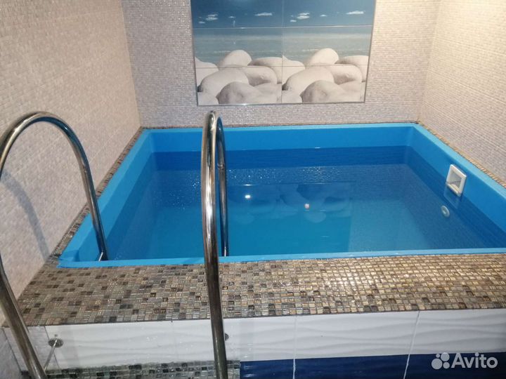 Баня на дровах с бассейном