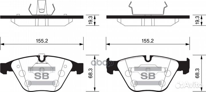 SP2163 колодки дисковые передниеBMW E65/E66 3