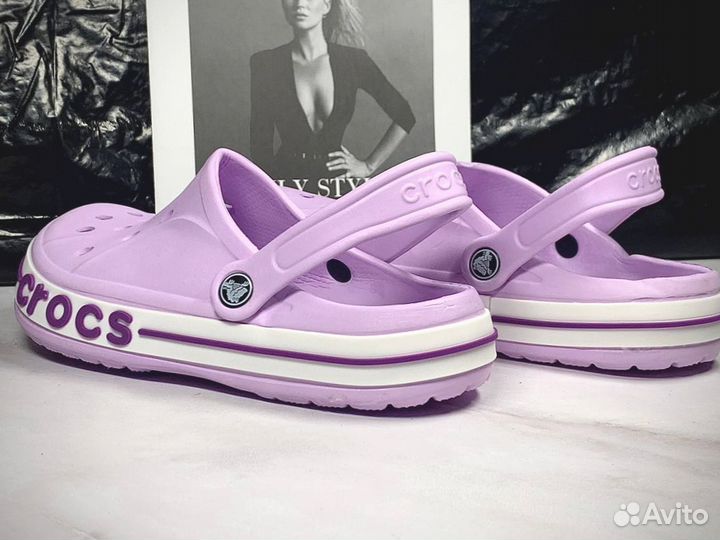 Crocs сабо женские фиолетовые