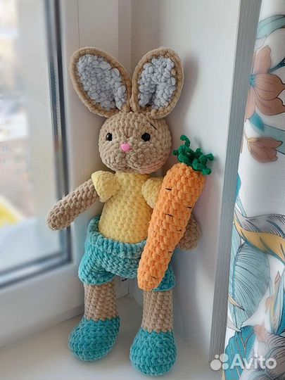 Мягкая игрушка заяц ручная работа