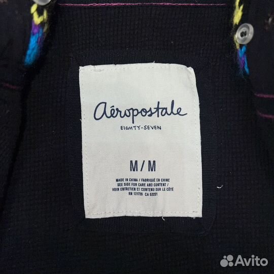 Зип худи с мехом aeropostale y2k