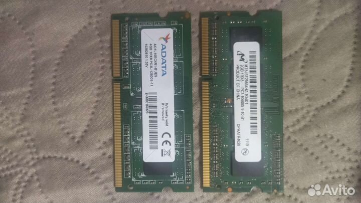 Процессор AMD A6 4400-M + 2 планки озу