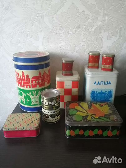 Банки коробки жестяные СССР