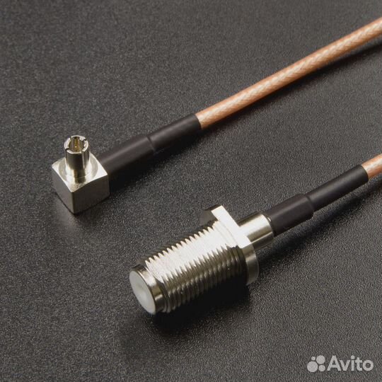 Переходник «пигтейл» TS9 штекер угловой - F-гнездо