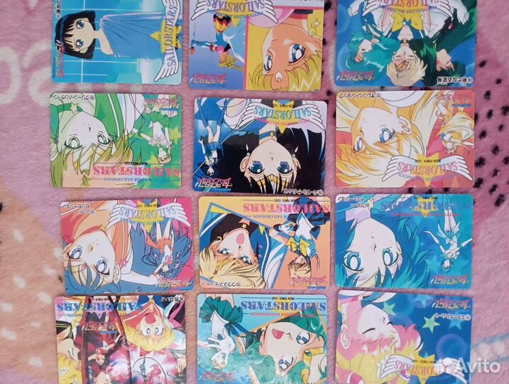 Галографические карточки от бандай sailor moon