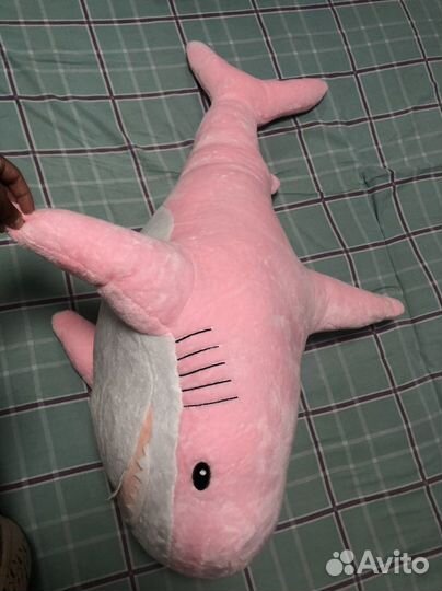 Мягкая игрушка розовая акула 90 см