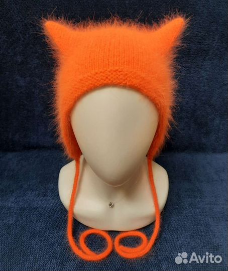 Женский чепчик с ушками весна В наличии