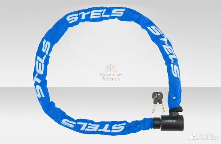 Цепь-замок 85803 в тканевой оплетке, с ключом