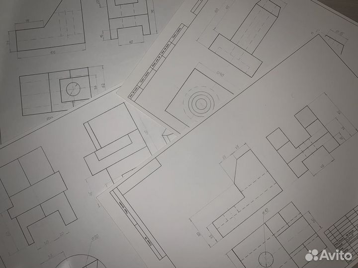 Чертежи на заказ, от руки, компас 3д