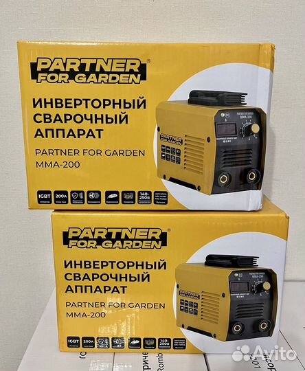 Сварочный аппарат Partner for Garden MMA-200 новые
