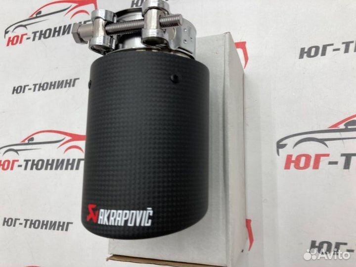 Насадка на выхлоп одинарная Akrapovic classic 89мм