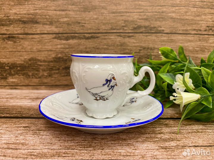 Чашка с блюдцем кофейная 