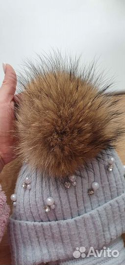 Шапочка зимняч для девочки 6-7 лет