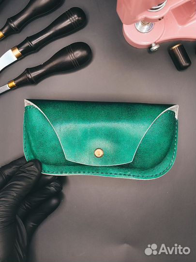 Чехол для очков из натуральной кожи