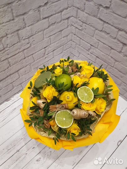 Съедобный букет из фруктов (имунный букет)