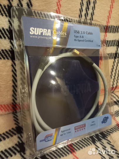 Кабель USB Supra USB 2.0 A-B