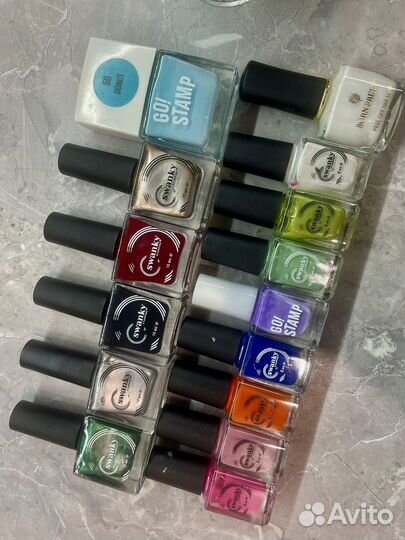 Все для стемпинга, пластины, лак