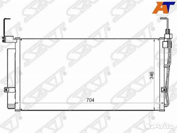 Радиатор кондиционера Hyundai Santa Fe 00-06