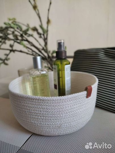 Набор плетеных корзин для хранения