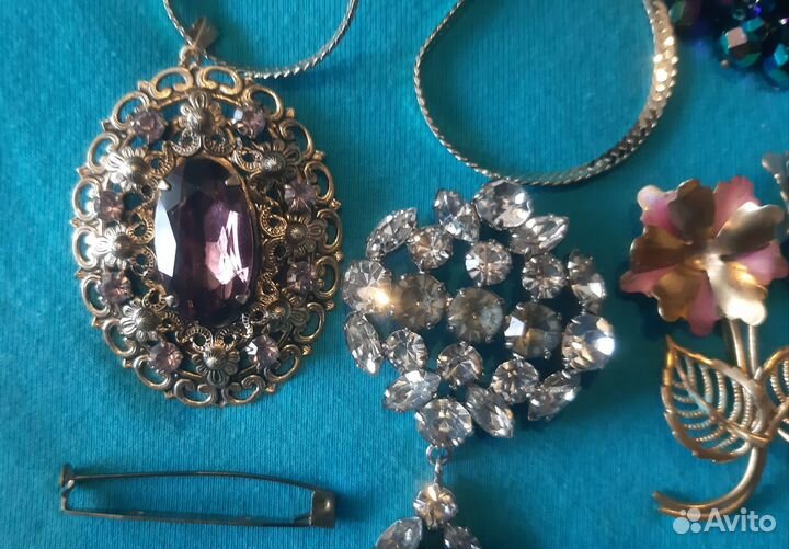 Бижутерия СССР броши винтаж подвеска кулон