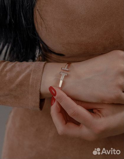 Браслет на руку серебро 925 золочение р. 17-19