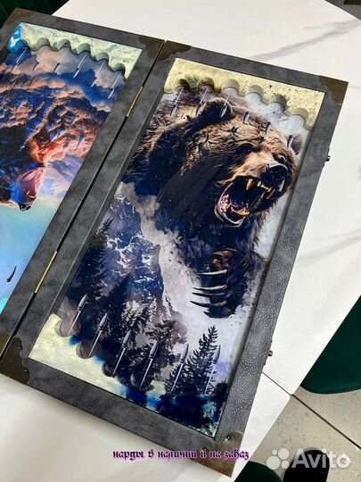 Нарды ручной работы со стеклом 