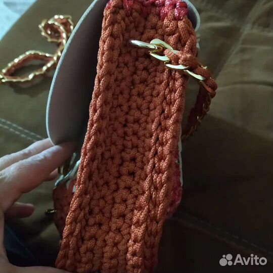 Вязаная крючком сумка из п/э шнура