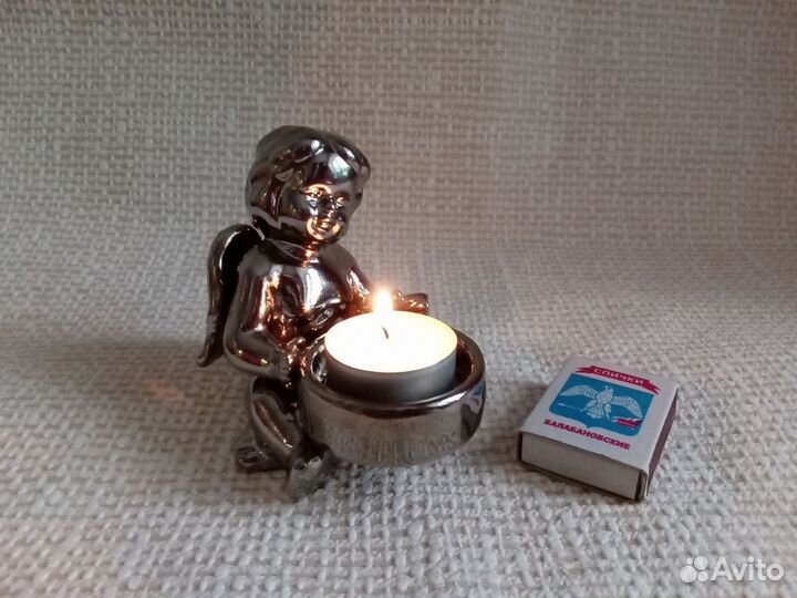 Статуэтка Подсвечник ангел керамика