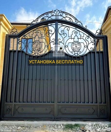 Ворота в Махачкале в стиле неоклассика на заказ