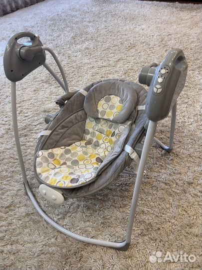 Качели Babyton Funny Time 2в1 электронные Grey