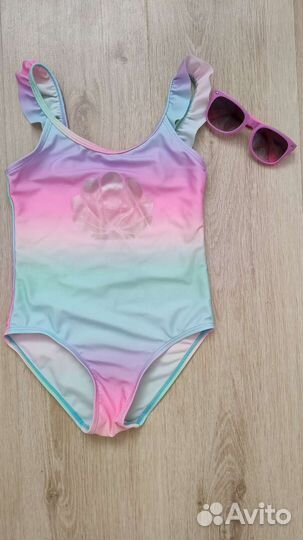 Купальник детский 4-6 лет, очки солнцезащитные