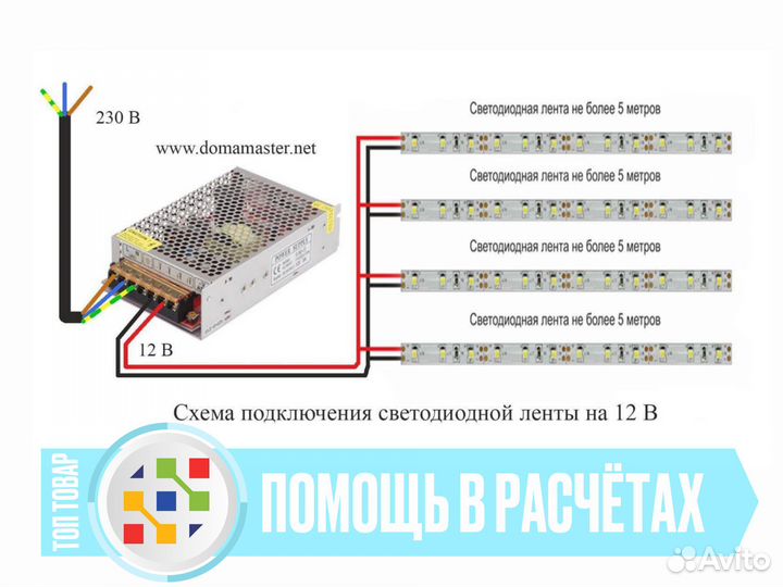 Лента светодиодная 12v 14.4w R/красный 5м катушка
