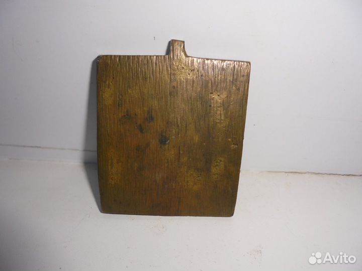 Антиквар икона Николая Чудотворца медь 5х6 см