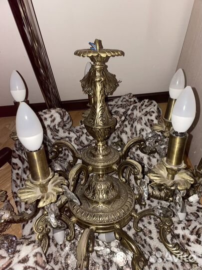 Люстра бронзовая