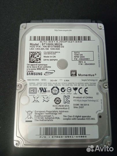 Hdd 2.5 1tb