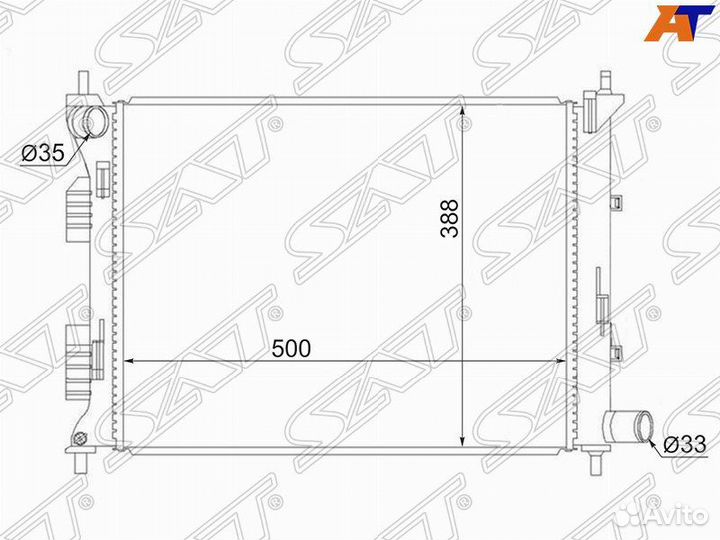 Радиатор hyundai solaris / KIA RIO III 11- (трубча