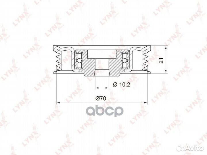 Ролик натяжителя поликлин.ремня PB-5012 lynxauto