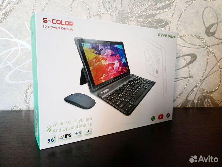 Планшет с клавиатурой и мышкой