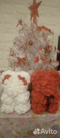 Мишка из цветов