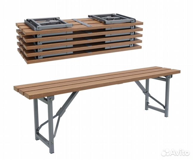 Скамейка складная без спинки «Форбург» Лиственница